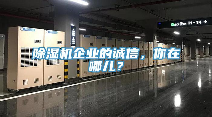 除濕機(jī)企業(yè)的誠信，你在哪兒？