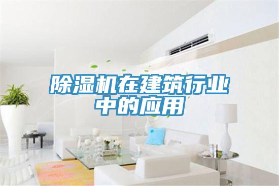 除濕機在建筑行業(yè)中的應(yīng)用