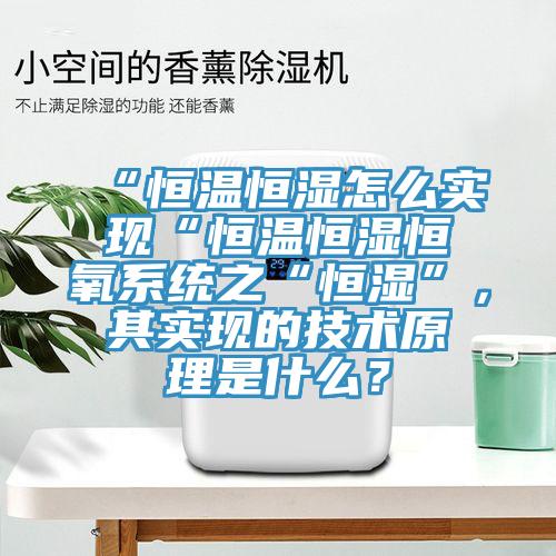 “恒溫恒濕怎么實(shí)現(xiàn)“恒溫恒濕恒氧系統(tǒng)之“恒濕”，其實(shí)現(xiàn)的技術(shù)原理是什么？