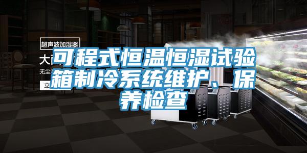 可程式恒溫恒濕試驗箱制冷系統(tǒng)維護、保養(yǎng)檢查