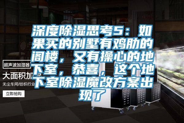 深度除濕思考5：如果買(mǎi)的別墅有雞肋的閣樓，又有操心的地下室，恭喜，這個(gè)地下室除濕魔改方案出現(xiàn)了