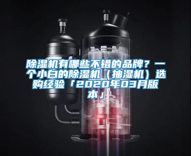 除濕機有哪些不錯的品牌？一個小白的除濕機（抽濕機）選購經(jīng)驗「2020年03月版本」